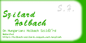 szilard holbach business card